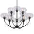 Forte Lighting Cameron 9 Light 36" Wide Chandelier Black
