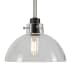Forte Lighting Della 9" Wide Mini Pendant Black and Brushed Nickel