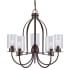 Forte Lighting Tama 5 Light 26" Wide Chandelier Antique Bronze