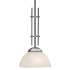 Forte Lighting Cora 8" Wide Mini Pendant Brushed Nickel