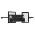 Forte Lighting 2 Light 21" Wide Bathroom Vanity Light with Clear Seedy Glass Panel Black