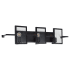 Forte Lighting 3 Light 31" Wide Bathroom Vanity Light with Clear Seedy Glass Panels Black