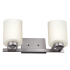 Forte Lighting Mona 2 Light 17" Wide Bathroom Vanity Light Brushed Nickel