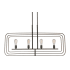 Forte Lighting 4 Light 45" Wide Linear Chandelier Black / Gold