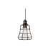 Forte Lighting Single Light 8" Wide Mini Pendant with Wire Frame Antique Bronze