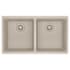 Franke Maris 33" Undermount Double Basin Granite Kitchen Sink Champagne