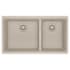 Franke Maris 33" Undermount Low Divide 60/40 Double Basin Granite Kitchen Sink Champagne