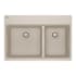 Franke Maris 31" Drop In Low Divide Double Basin Granite Kitchen Sink Champagne