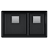 Franke Peak 32" Undermount Double Basin Granite Kitchen Sink Onyx