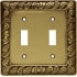 Franklin Brass Paisley Series Double Wall Plate Tumbled Antique Brass