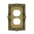 Franklin Brass Pineapple Series Single Duplex Wall Plate Tumbled Antique Brass