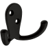 Franklin Brass Basics Double Hook Robe Hook - Pack of 10 Matte Black