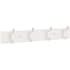 Franklin Brass Casual Curve 15-7/8 Inch Wide Coat and Hat Hook Rack with 4 Double Hooks Pure White