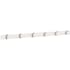 Franklin Brass Casual Curve 45 Inch Wide Coat and Hat Hook Rack with 6 Double Hooks Pure White / Nickel