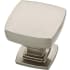 Franklin Brass Parow 1-1/8 Inch Square Cabinet Knob - Pack of 5 Satin Nickel Antimicrobial
