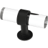 Franklin Brass Francisco 2 Inch Bar Knob - Pack of 5 Matte Black and Clear