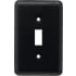 Franklin Brass Stamped Steel Round Single Toggle Switch Wall Plate Matte Black