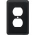 Franklin Brass Stamped Steel Round Single Duplex Outlet Wall Plate Matte Black