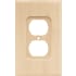 Franklin Brass Wood Square Single Duplex Outlet Wall Plate - Pack of 6 Unfinished Wood