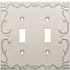 Franklin Brass Classic Lace Double Toggle Switch Wall Plate Brushed Nickel