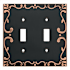 Franklin Brass Classic Lace Double Toggle Switch Wall Plate Bronze with Copper Hightlights