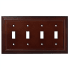Franklin Brass Classic Architecture Quadruple Toggle Switch Wall Plate Espresso