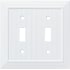 Franklin Brass Classic Beadboard Double Toggle Switch Wall Plate Pure White