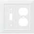 Franklin Brass Classic Beadboard Single Toggle Switch and Single Duplex Wall Plate Pure White