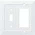 Franklin Brass Classic Beadboard Single Toggle Switch and Single Rocker / GFI Outlet Wall Plate Pure White