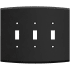 Franklin Brass Soft Arch Triple Toggle Switch Outlet - Pack of 2 Matte Black