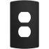 Franklin Brass Soft Modern Single Duplex Outlet - Pack of 3 Matte Black