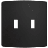 Franklin Brass Soft Modern Double Toggle Switch Outlet - Pack of 3 Matte Black