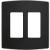 Franklin Brass Soft Modern Double Rocker Switch Outlet - Pack of 3 Matte Black