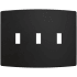 Franklin Brass Soft Modern Triple Toggle Switch Outlet - Pack of 2 Matte Black