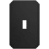 Franklin Brass Stepped Geometric Single Toggle Switch Outlet - Pack of 3 Matte Black