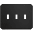 Franklin Brass Stepped Geometric Triple Toggle Switch Outlet - Pack of 2 Matte Black