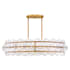 Fredrick Ramond Rene 8 Light 45" Wide Ring Chandelier with Pressed Glass Disks Distressed Brass