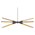 Fredrick Ramond Rae 39" Wide LED Abstract Pendant Lacquered Brass / Black