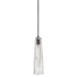 Fredrick Ramond Cosette 1 Light 5" Wide Mini Pendant with Clear Crystal Glass Shade Black Oxide / Clear