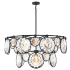 Chandelier with Canopy - BLK