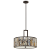 Fredrick Ramond 3 Light Full Sized Pendant from the Gemma Collection Vintage Bronze