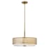 Fredrick Ramond 3 Light Drum Pendant from the Jules Collection Brushed Gold