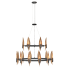 Fredrick Ramond Willow 18 Light 36" Wide Taper Candle Style Chandelier Carbon Black