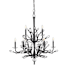 Fredrick Ramond Eve 9 Light 33" Wide LED Crystal Candle Style Chandelier Brushed Graphite