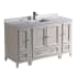Fresca Oxford 54" Free Standing Vanity Set with Wood Cabinet, Quartz Vanity Top, and Single Undermount Sink Antique White