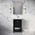 Fresca Manchester 24" Free Standing Single Basin Vanity Set with Cabinet and Ceramic Vanity Top Black
