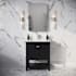 Fresca Manchester 30" Free Standing Single Basin Vanity Set with Cabinet and Ceramic Vanity Top Black