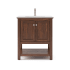 Fresca Manchester 30" Free Standing Single Basin Vanity Set with Wood Cabinet and Ceramic Vanity Top Warm Walnut