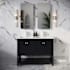 Fresca Manchester 48" Free Standing Double Basin Vanity Set with Cabinet and Quartz Vanity Top Black