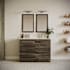 Fresca Formosa 48" Free Standing Double Basin Vanity Set with Cabinet and Quartz Vanity Top Acacia Wood / Countertop White